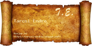 Tarcsi Endre névjegykártya